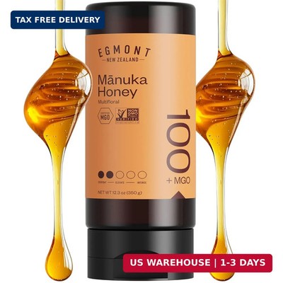 Egmont Honey Manuka Honey MGO 100+ Squeeze Bottle 12.3oz (350g) | Kosher, BPA Fr