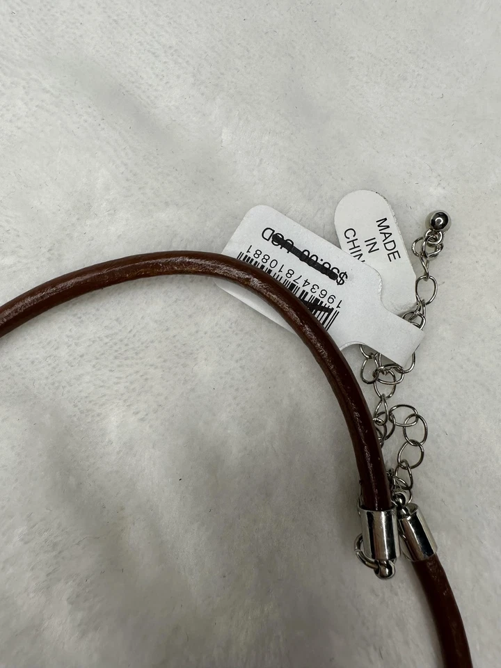 NUEVO Gargantilla Free People Collar Cristal Corazón Colgante Bohemio Neutro Bajo el Mar Foto 3 de 4