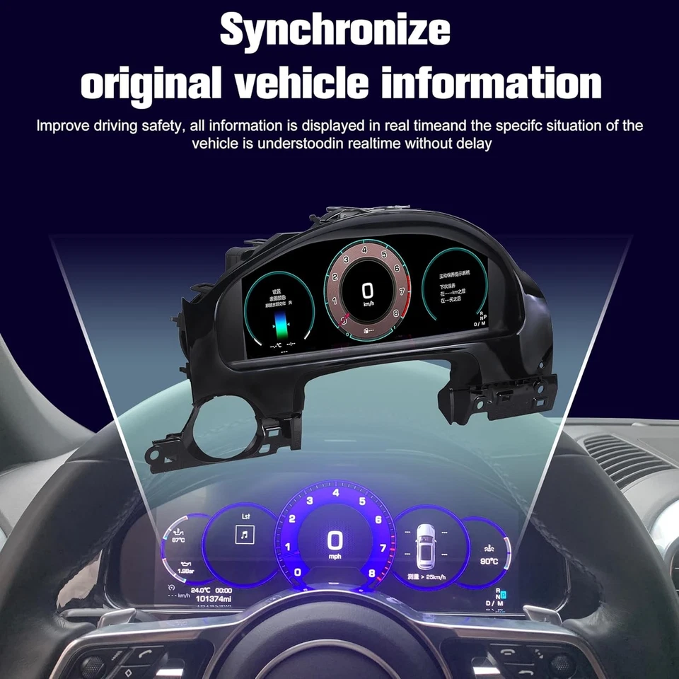 Cuadro de instrumentos LCD velocímetro tablero de instrumentos para Porsche Cayenne 2010-2016 Foto 4 de 4