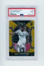 2022-23 Luis Sinisterra Panini Select Gold Leeds United Rookie Card 5/10 PSA 9