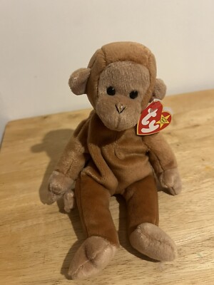 Ty Beanie Babies Bongo Monkey gebraucht mit Etikett 1995