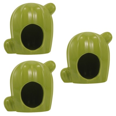 3pcs Keramik Hamster Kaktusform Hamster Versteck von Critter Kühlhaus