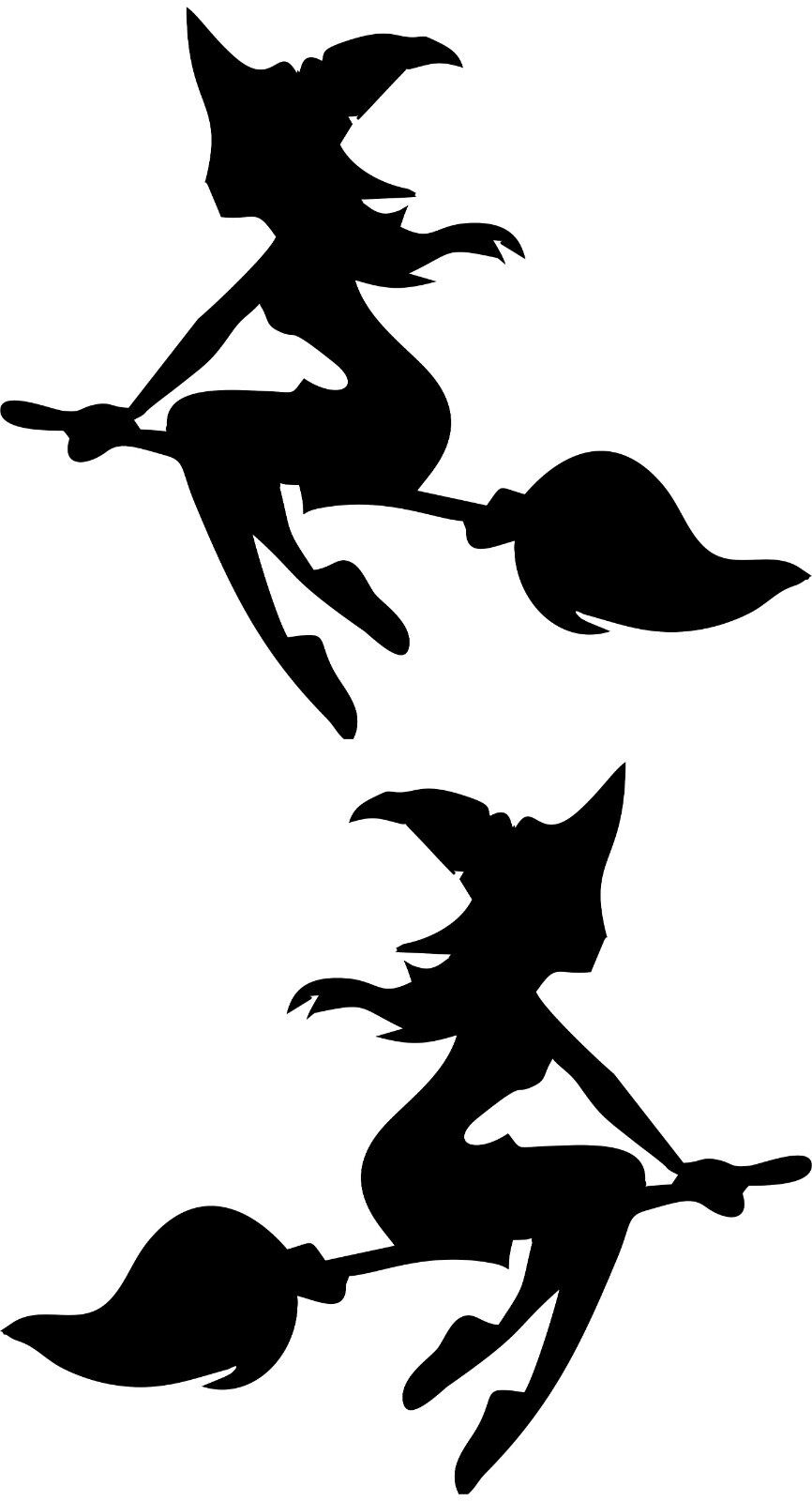 Witch Broom Riding Hag Baba Auto Car Bumper Window Vinyl Decal Sticker Decals 3M - Picture 2 of 14