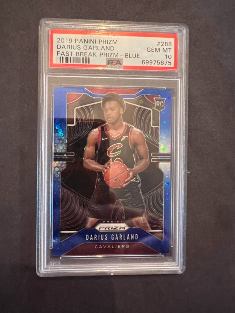2019-20 Prizm Darius Garland Fast Break Blue Prizm /175 PSA 10 Gem Mint - Cavs