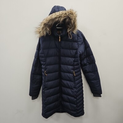 Rab Womens Uk 10 Parka Deep Cover Navy Down Winter Long Coat Puffer Jacket  UK