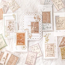 45/46pcs Retro Stickers Journal Planner Scrapbooking Collage Decoration Crafts