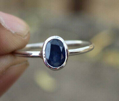 Sapphire Ring 925 Sterling Silver Ring Handmade Ring Boho Ring All Size AK-822