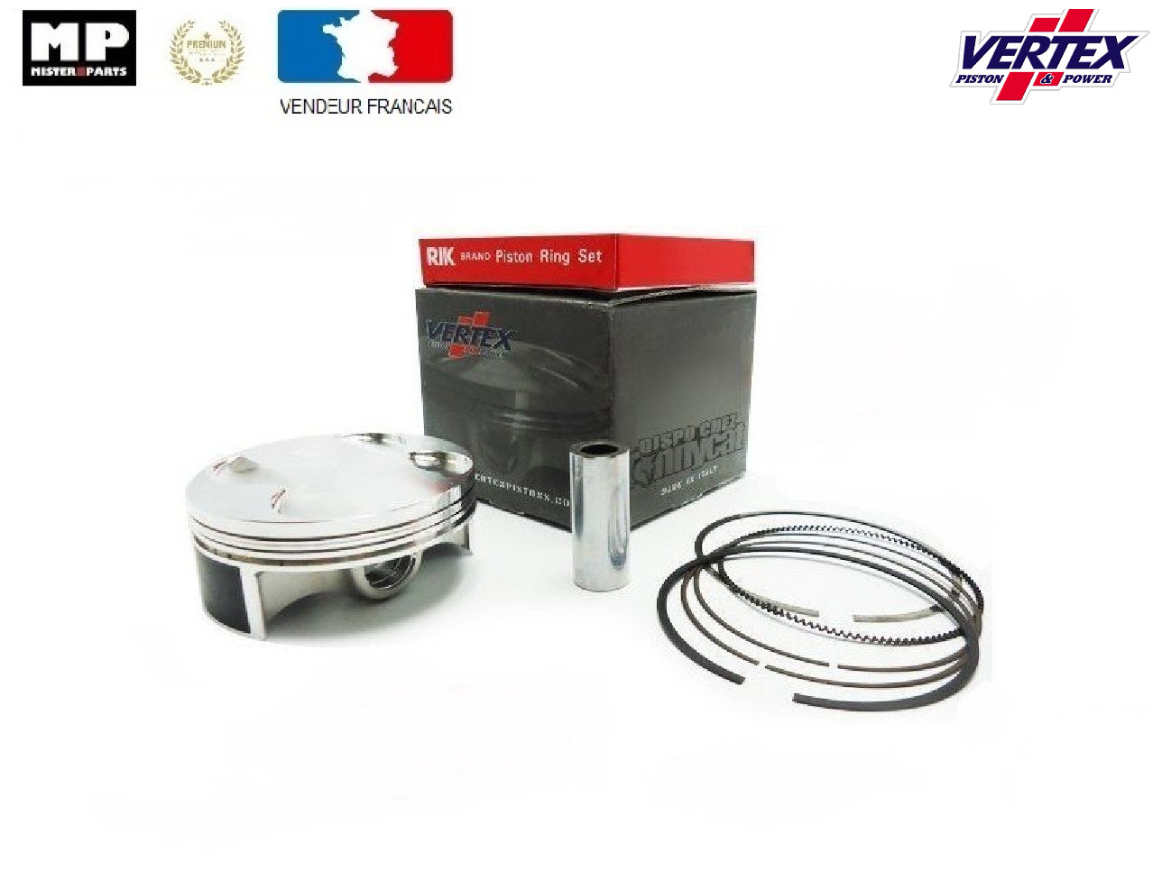 Piston Vertex Ø84 mm coulé de haute précision mécanique pour YFM 350