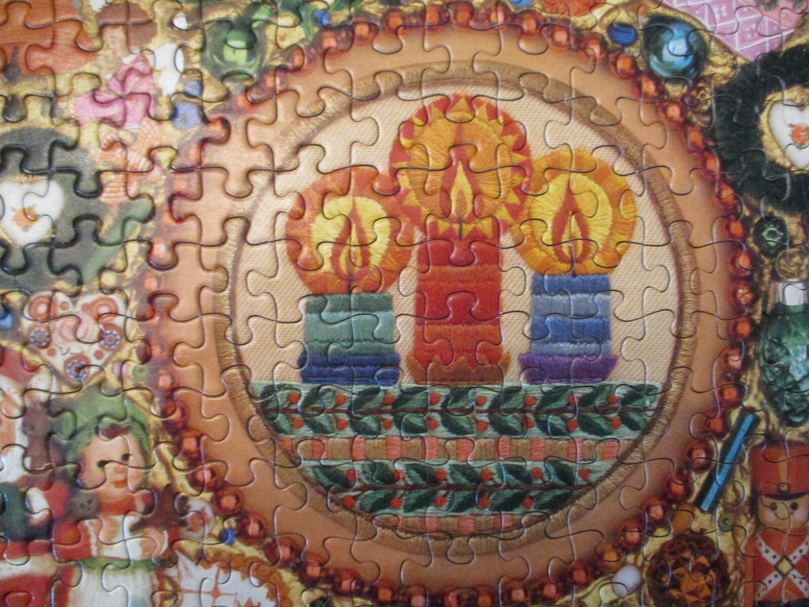 Springbok Puzzle A Merry Old Christmas Vtg Minus 1 Piece Santa Wise Men