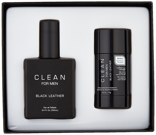 CLEAN For Men Black Leather Perfume 2-Piece Full Size Gift Set - Hadiah hantaran - Picture 2 of 4