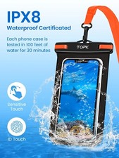 Swimming Waterproof Underwater Dry Bag Pouch Clear Cell Phone Case Cover 2-PACK