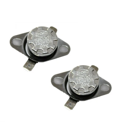 COMPSTUDIO 2Pcs KSD301 N.C 120°C Thermostat Temperature Thermal Control Switch 10A AC 250V