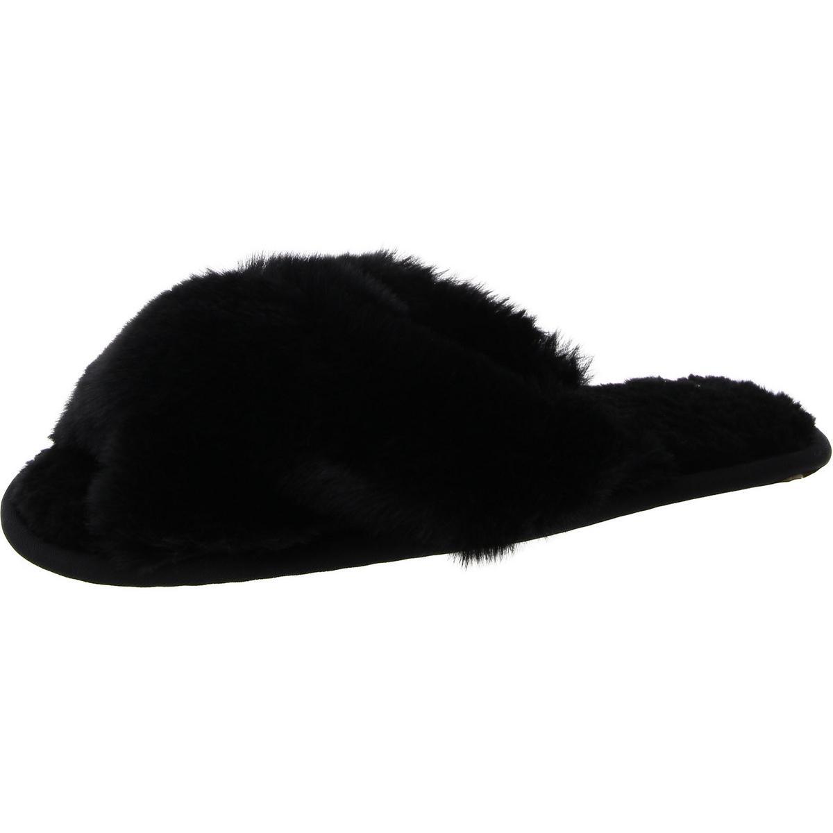 Женские черные шлепанцы с искусственным мехом Private Label 7-8 Medium B M BHFO 2373 4090₽