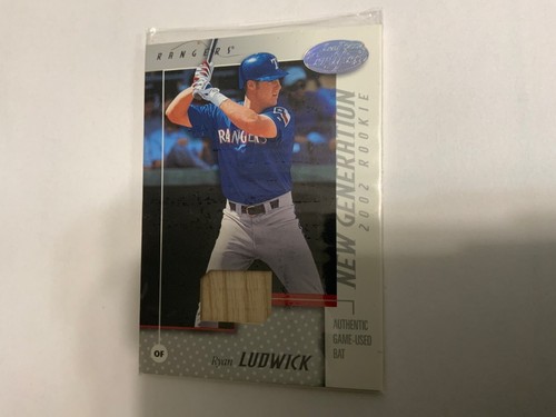 2002 LEAF CERTIFIED RYAN LUDWICK #148/500 GAME-USED BAT NEW GENERATION ROOKIE RC