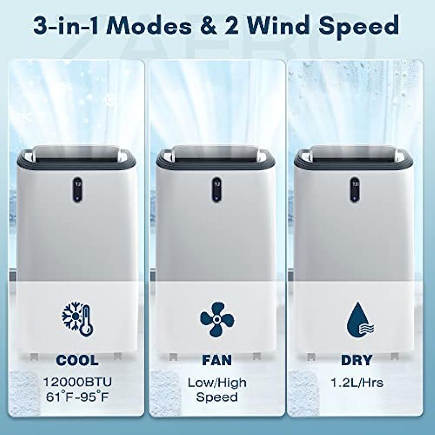 Portable Air Conditioners,3in1 Portable AC Unit,12000 BTU Air