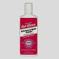 GEL-GLOSS Kitchen Bath Polish Cream Wax Shines Seals Protect GG8 8oz