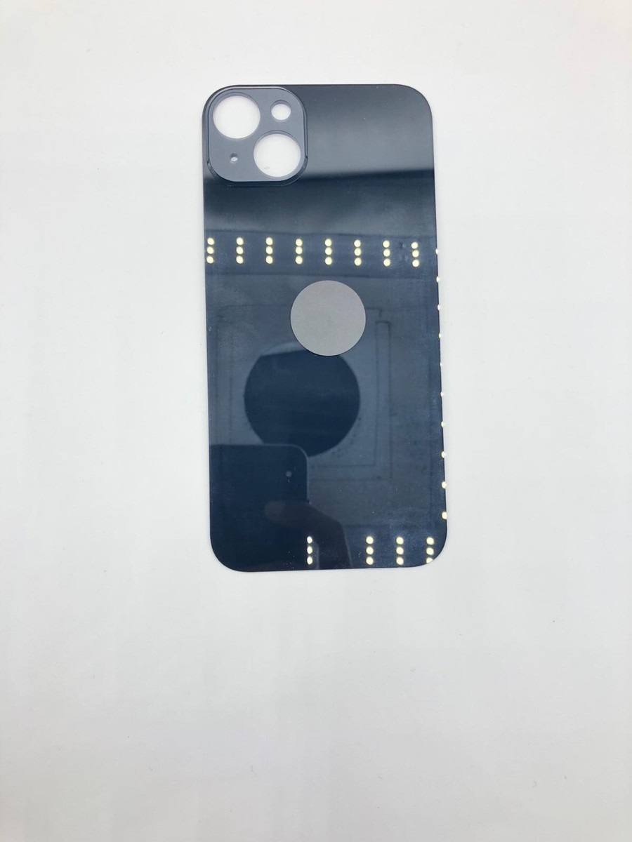 SCOCCA POSTERIORE TELAIO COMPATIBILE PER IPHONE 14 PLUS - BACK COVER VETRO NERO BIANCO ROSSO (Nero/Black - Foto 4