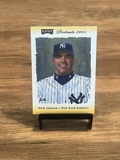 2003 Playoff Portraits 114 Nick Johnson Materials Combo Gold /10