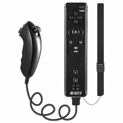Built in Motion Plus Remote Controller &Nunchuck for Nintendo Wii /Wii U Console