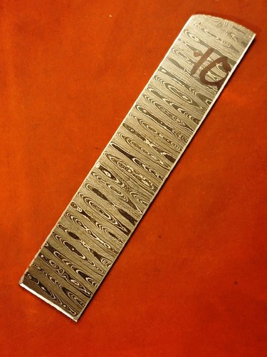 ALABAMA DAMASCUS STEEL BILLET BLANK,BLADE, KNIFE MAKING SUPPLIES - .100" Thick - Picture 3 of 3