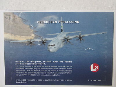 6/2009 PUB L3 DISPLAY SYSTEMS AVIONIK PROCESSING LOCKHEED C-130 HERCULES AD