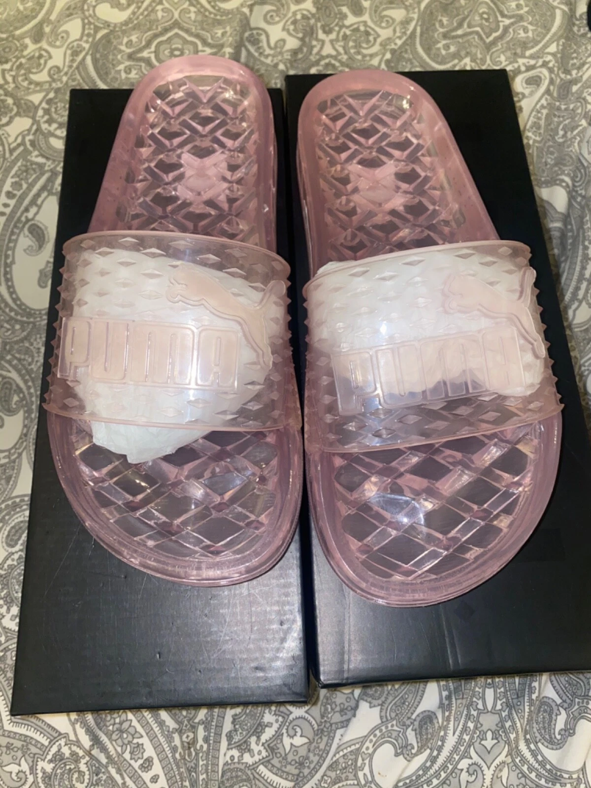 Fenty Puma X Rihanna Jelly Slides rosa taglia 4 nuovissime con scatola