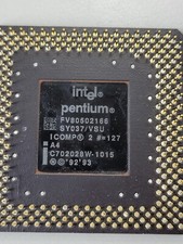 Vintage INTEL PENTIUM i166 FV80502166 SY037/VSU SOCKET 7 CPU
