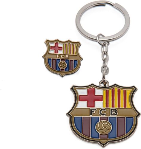 Barcelona F.C. Ring keychain and brooch badge set boat - Picture 1 of 3