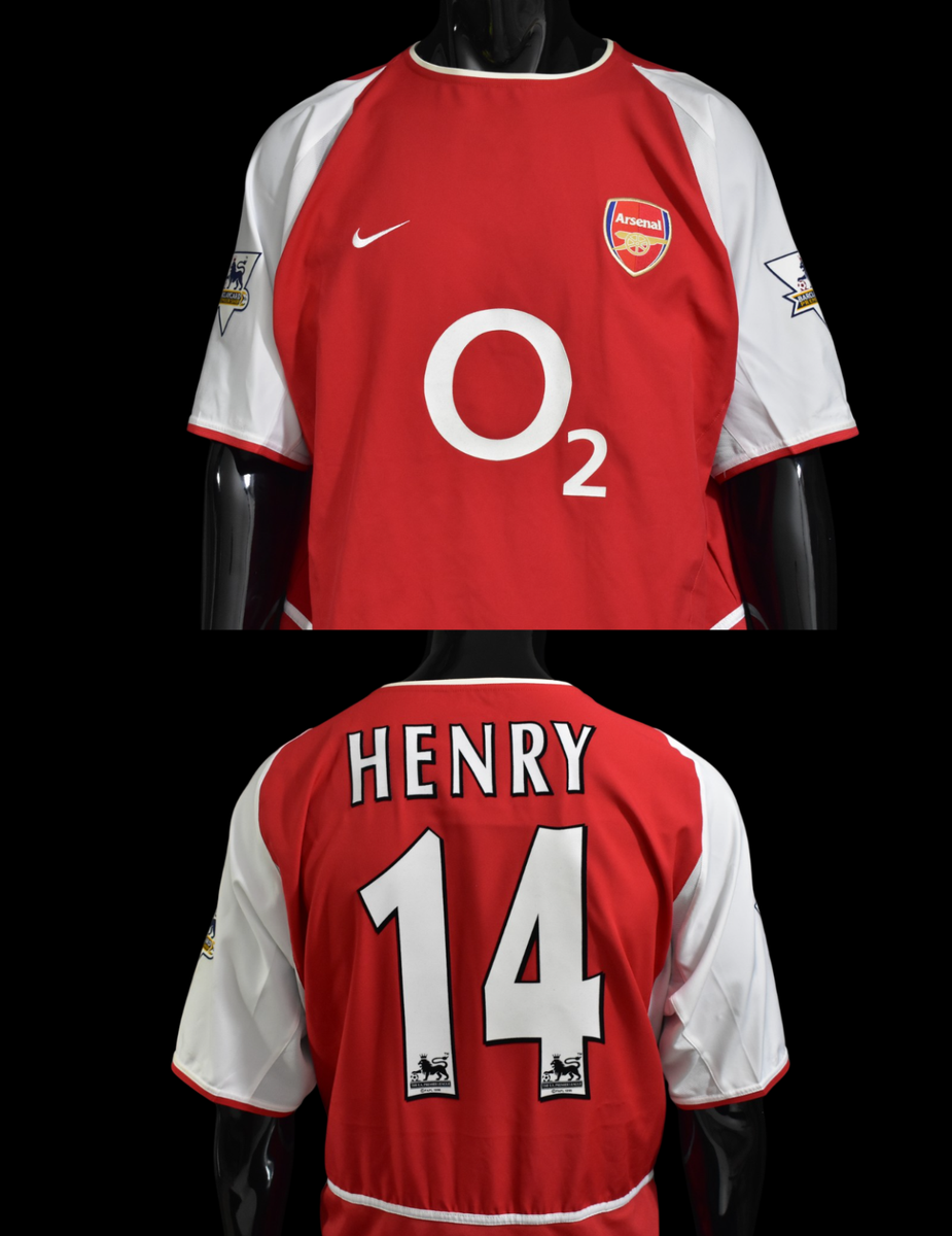 2002-2004 nike Arsenal FC GUNNERS Home Shirt Thierry HENRY 14 SIZE