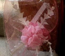 New Pink Hair Decoration for Wedding/Pink Netting with White Feathers/Hair Clips