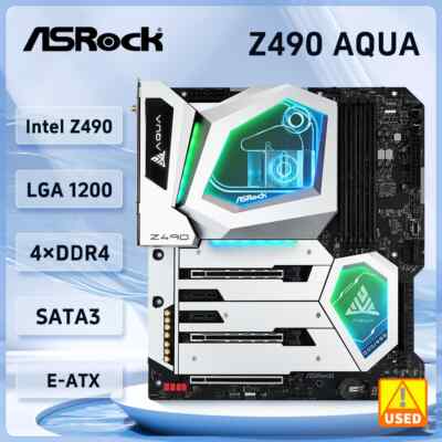 For ASRock Z490 Motherboard Z490 AQUA LGA1200 128GB support 10