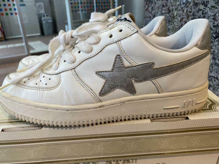 A BATHING APE Bapesta Sneaker Shoes Low White US10.5 Used A BATHING APE Bapesta Sneaker Shoes Low White US10.5 Used