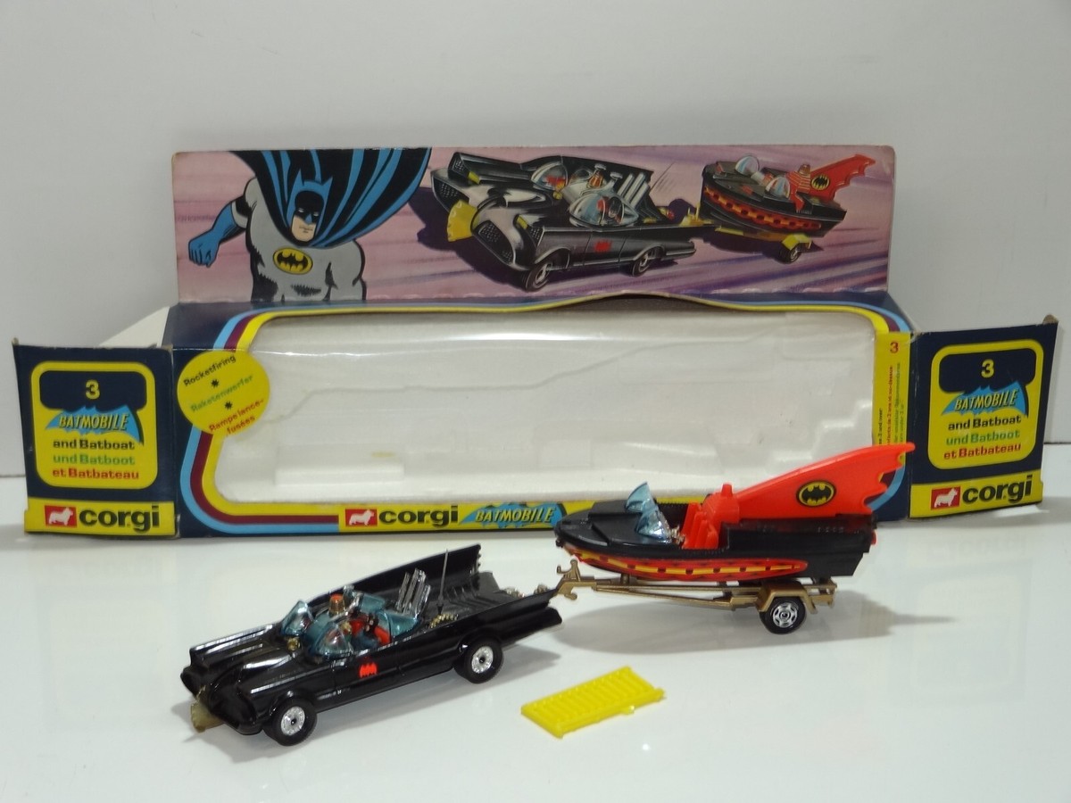 レア CORGI BAT MOBILE バットマン ミニカーとヨットセット corgi GS GIFT SET 3 BATMAN BATMOBILE & BAT BOAT ( 380 ) Rare