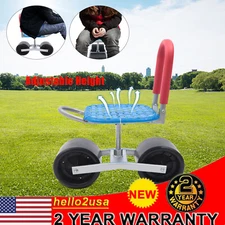 Rolling Garden Scooter Garden Cart Seat With Wheels 360 Swivel Seat Garden Stool
