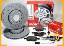 Für Audi A4 [B6] - Zimmermann gelochte Sport Bremsscheiben Bremsbeläge für vorne