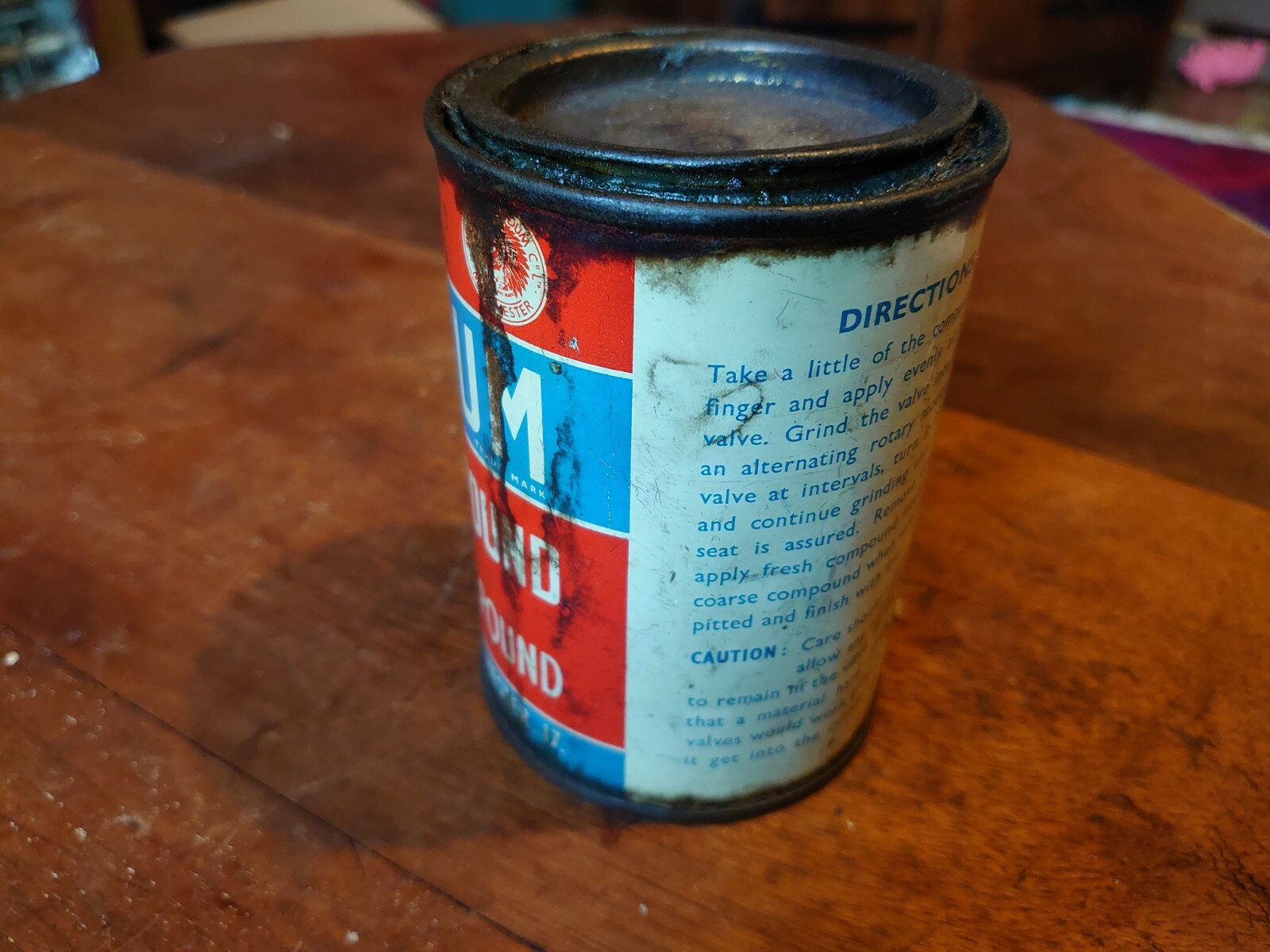 Vintage Automobilia Tin Can Carborundum Valve Grinding Compound eBay