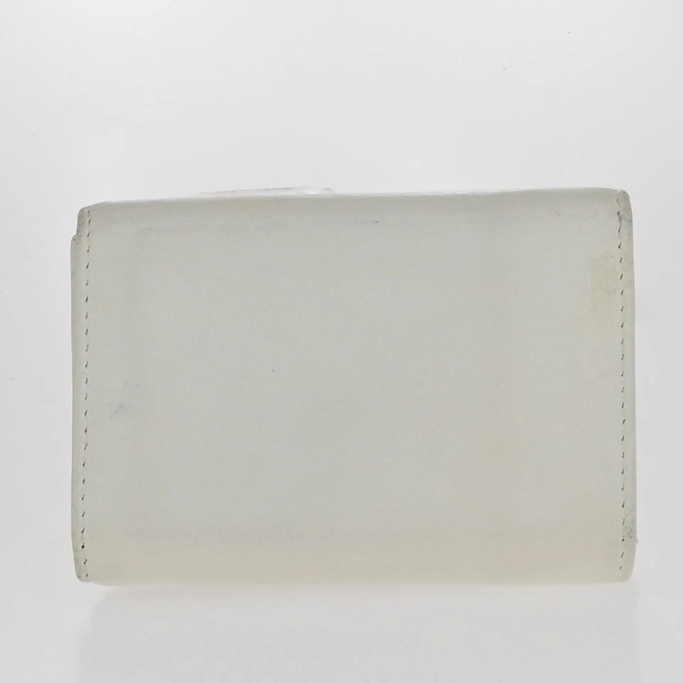 Cartera compacta triple de cuero blanca Italia 30KA510 con logotipo diario BALENCIAGA Everyday Mini Foto 3 de 4