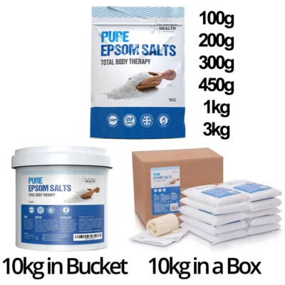 THE INTELLIGENT HEALTH Pure Epsom Salts Magnesium Sulphate Bath Salt Relieving Sore Muscles
