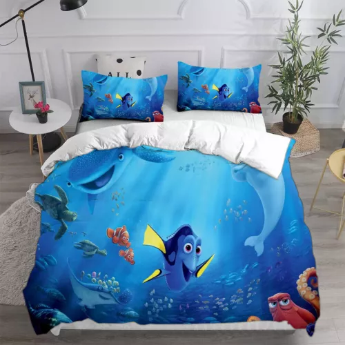 Kids 3D Finding Nemo Bedding Set Bedroom Duvet Cover Single Double Pillowcase - Picture 9 of 11