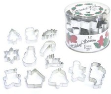 New Cookie Cutter Set 12 Holiday Seasonal Metal Baking Decorating brand new 