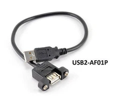 1ft USB 2.0 Extension Male to Female Molded Panel Mount External Port Cable 