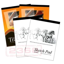 4 pc 30 Sheets High Quality Tracing Paper Pad+40 Sheets Sketch Book Paper Pad  