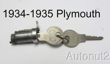 1934 Plymouth Trunk And 1935 Spare Tire Lock Cylinder With Keys Nos