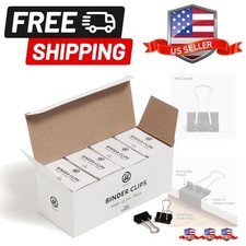 Small Binder Clips, 144-Count, 3/4 Inch, Mini Paper Clamps for Office, Home, ...