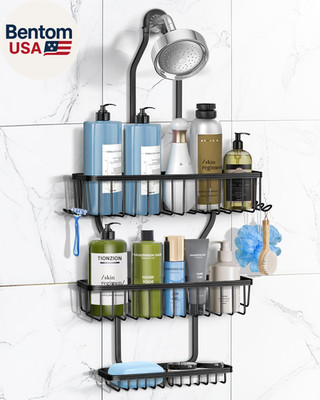 Shower Caddy Hanging - Never Rust Shower Hanging Organizer - Aluminum over the S
