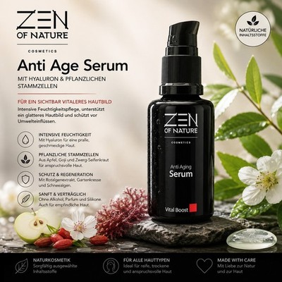 Zen of Nature Anti Age Serum 30 ml Hyaluron Naturkosmetik - hochwirksam