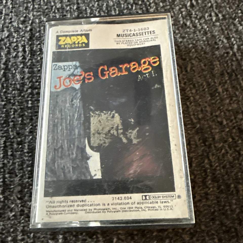 Frank Zappa Joe's Garage Act 1 1979 Vtg Cassette Tape ZT4-1-1603 - Image 2 of 4