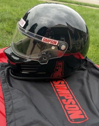 Bruce Litton IHRA Simpson Racing Super Bandit Helmet Adult XL Gloss Black SA2015