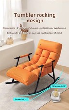 Comfortable Modern Massage Rocking Chair | Heated Recliner w/Adjustable Footrest