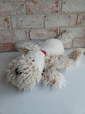Hallmark Love Struck Puppy Dog Cream Shaggy 14in Plush Red Collar Valentine